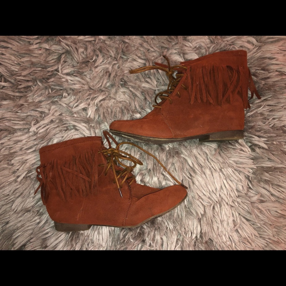 Fringe booties